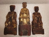 中国古木彫鍍金仏像